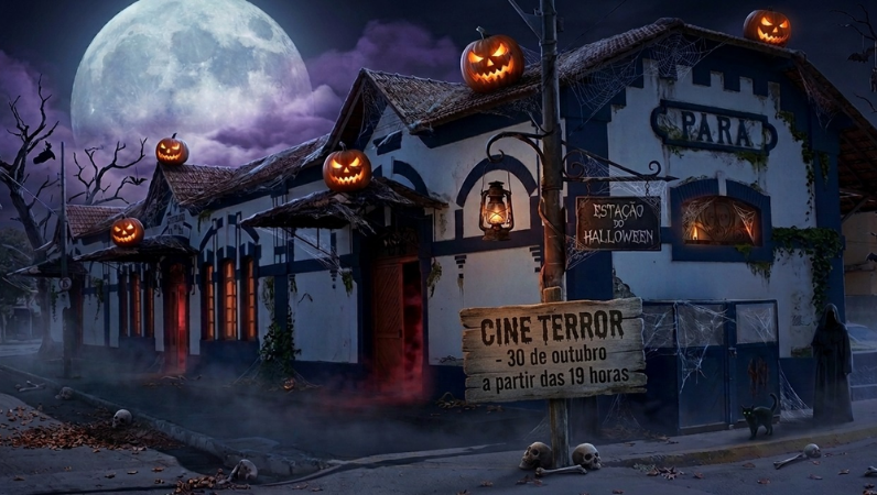 Estação Cultural promove noite de terror com programação especial de Halloween